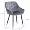Szék K487 velvet/fém hamu 56x65x81,6