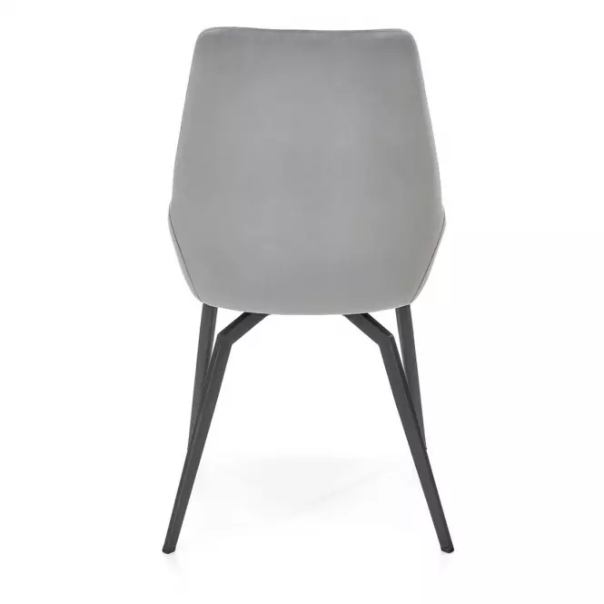 Szék K479 velvet/fém hamu 49x60x91