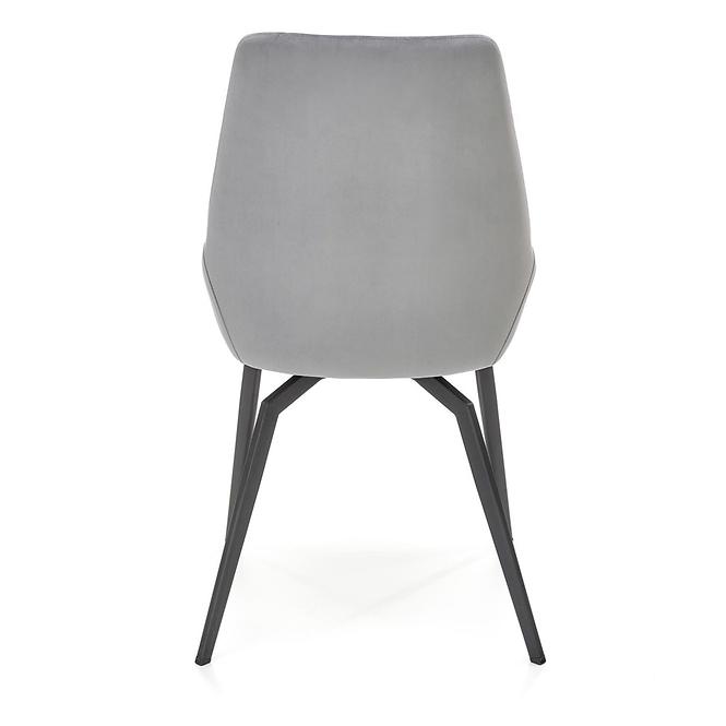 Szék K479 velvet/fém hamu 49x60x91