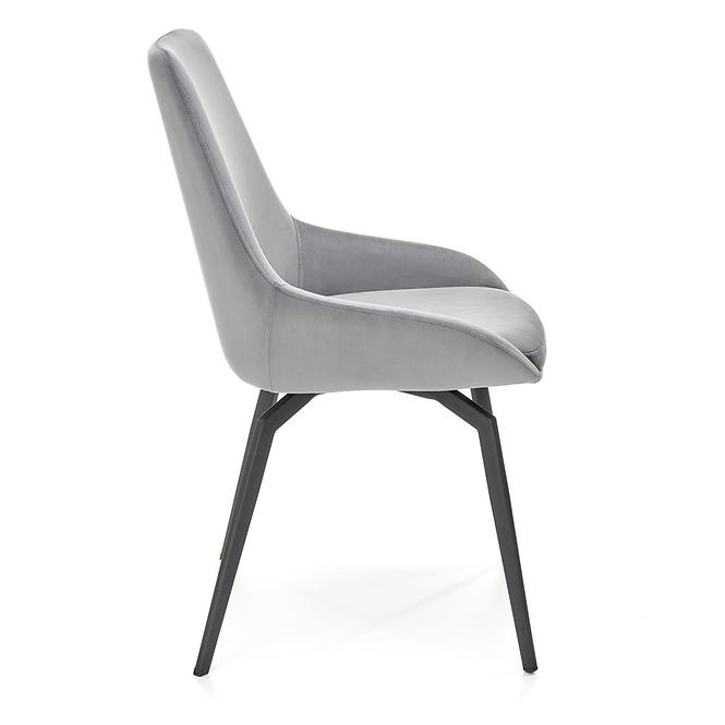 Szék K479 velvet/fém hamu 49x60x91
