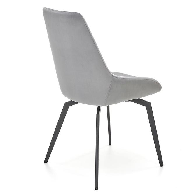 Szék K479 velvet/fém hamu 49x60x91