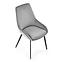 Szék K479 velvet/fém hamu 49x60x91,5