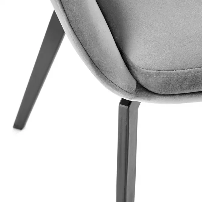 Szék K479 velvet/fém hamu 49x60x91