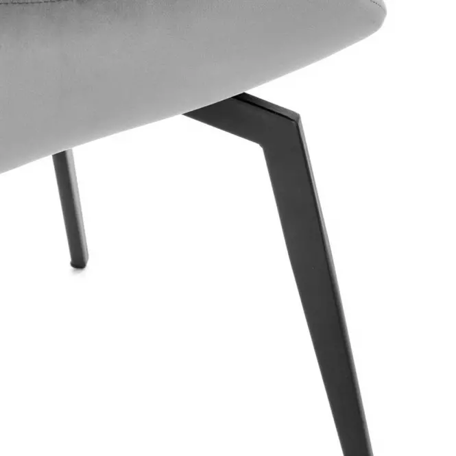 Szék K479 velvet/fém hamu 49x60x91