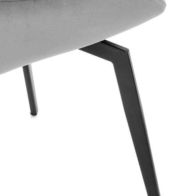 Szék K479 velvet/fém hamu 49x60x91