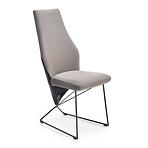 Szék K485 velvet/fém hamu 44x63x96