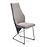 Szék K485 velvet/fém hamu 44x63x96