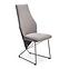 Szék K485 velvet/fém hamu 44x63x96