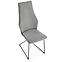 Szék K485 velvet/fém hamu 44x63x96,6