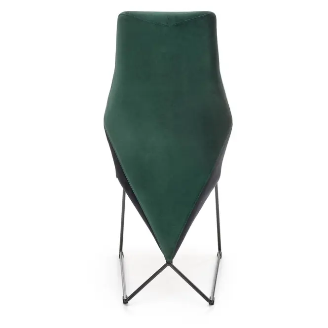 Szék K485 velvet/fém sötét  zöld  44x63x96,3