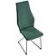 Szék K485 velvet/fém sötét  zöld  44x63x96,6