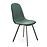 Szék K462 velvet/fém sötét  zöld 45x57x82