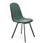 Szék K462 velvet/fém sötét  zöld 45x57x82