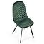 Szék K462 velvet/fém sötét  zöld 45x57x82,7