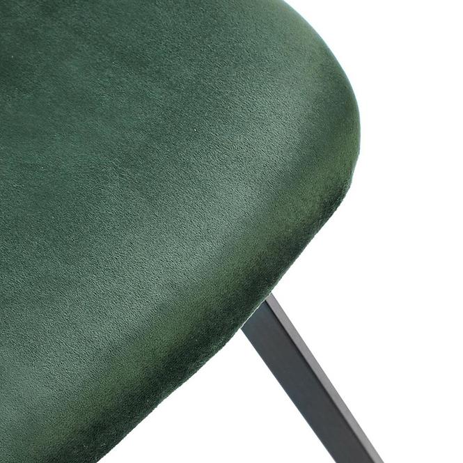 Szék K462 velvet/fém sötét  zöld 45x57x82