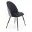 Szék K478 velvet/szövet/fém fekete/fehér 49x54x84
