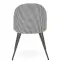 Szék K478 velvet/szövet/fém fekete/fehér 49x54x84,3