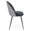 Szék K478 velvet/szövet/fém fekete/fehér 49x54x84,5