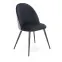Szék K478 velvet/szövet/fém fekete/fehér 49x54x84,6