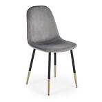 Szék K379 velvet/fém hamu 45x48x88