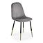Szék K379 velvet/fém hamu 45x48x88