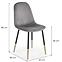 Szék K379 velvet/fém hamu 45x48x88,10