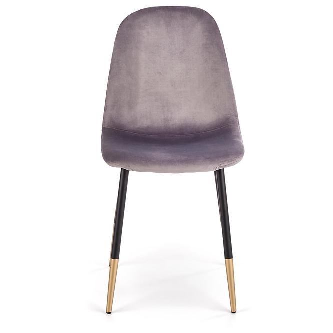 Szék K379 velvet/fém hamu 45x48x88