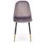 Szék K379 velvet/fém hamu 45x48x88,2
