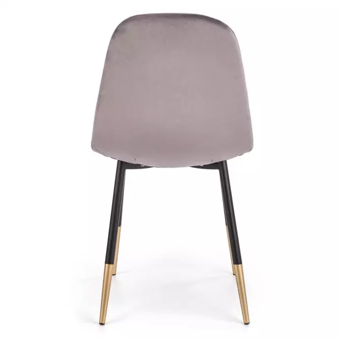 Szék K379 velvet/fém hamu 45x48x88