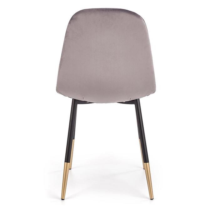 Szék K379 velvet/fém hamu 45x48x88