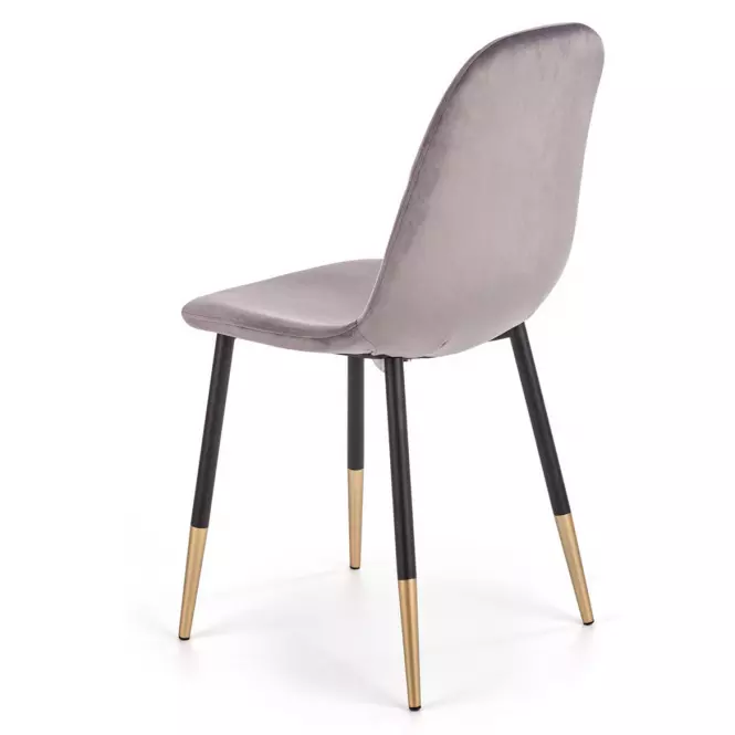 Szék K379 velvet/fém hamu 45x48x88