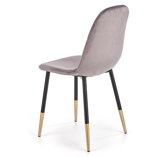 Szék K379 velvet/fém hamu 45x48x88