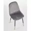 Szék K379 velvet/fém hamu 45x48x88,6