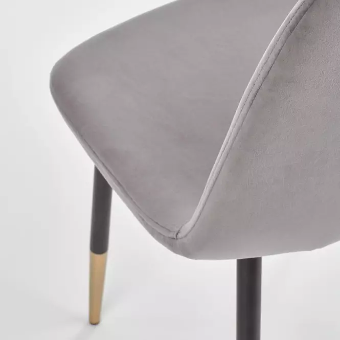 Szék K379 velvet/fém hamu 45x48x88,7