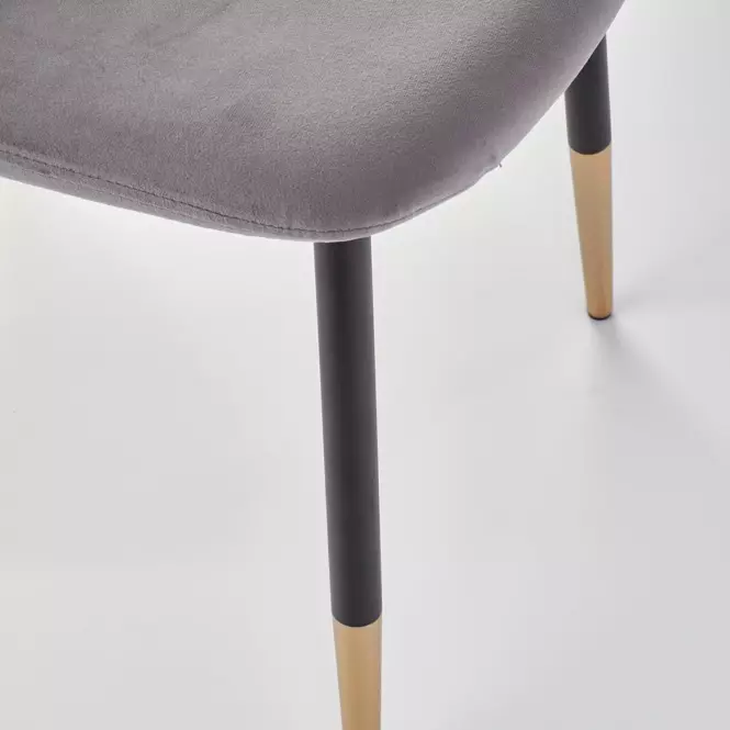 Szék K379 velvet/fém hamu 45x48x88