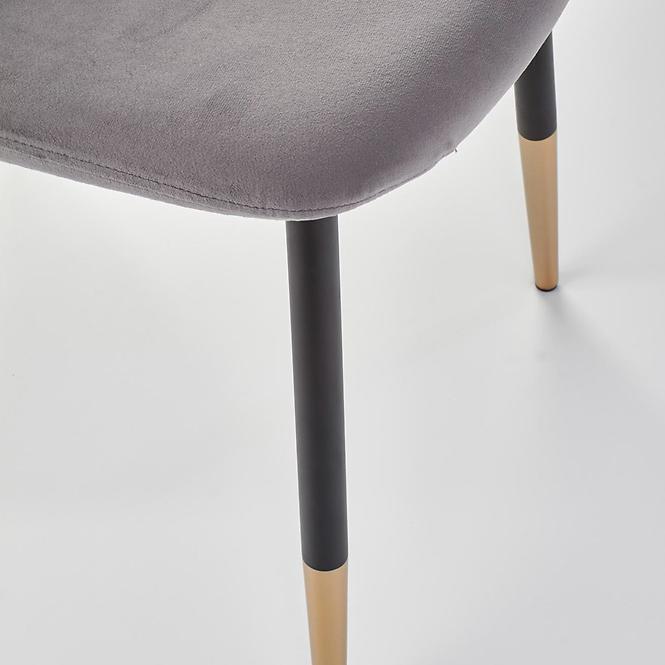 Szék K379 velvet/fém hamu 45x48x88