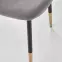 Szék K379 velvet/fém hamu 45x48x88,8