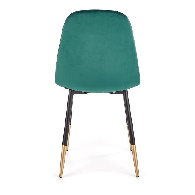 Szék K379 velvet/fém sötét  zöld 45x48x88