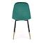 Szék K379 velvet/fém sötét  zöld 45x48x88,2