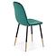 Szék K379 velvet/fém sötét  zöld 45x48x88,5