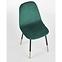 Szék K379 velvet/fém sötét  zöld 45x48x88,6