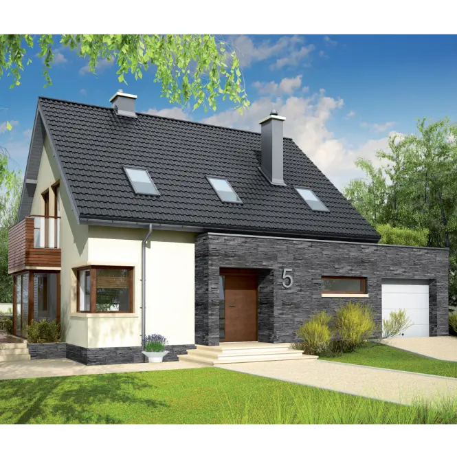 Csempe dekoratív Elbrus 2 Graphite csomag=0,42m2,5