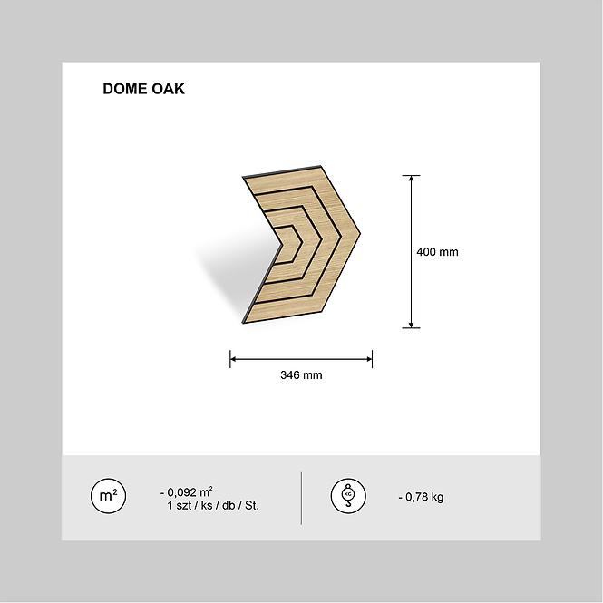 Fa falpanel Dome tölgy MDF