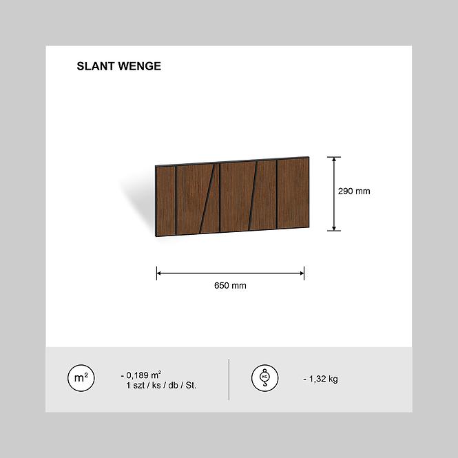 Fa falpanel Slant Wenge 65x29 cm MDF