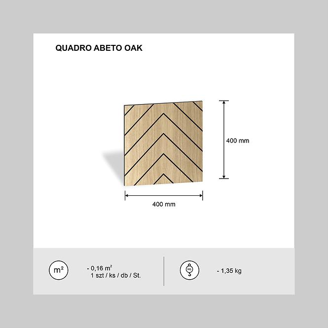 Fa falpanel Quadro Abeto tölgy 40x40 cm MDF