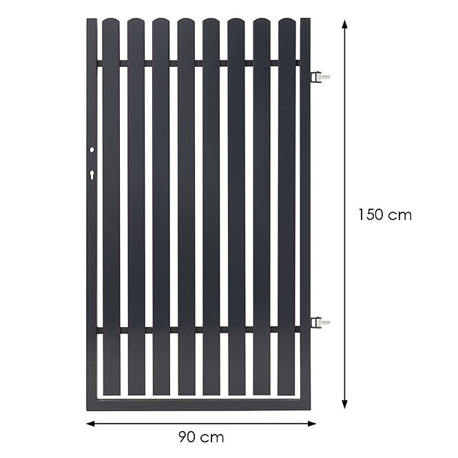Kerti kapu Mia jobb 90x150 RAL 7016,2