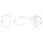 Függő WC csésze Carlo Mini Rimless Gold Brush/White,5