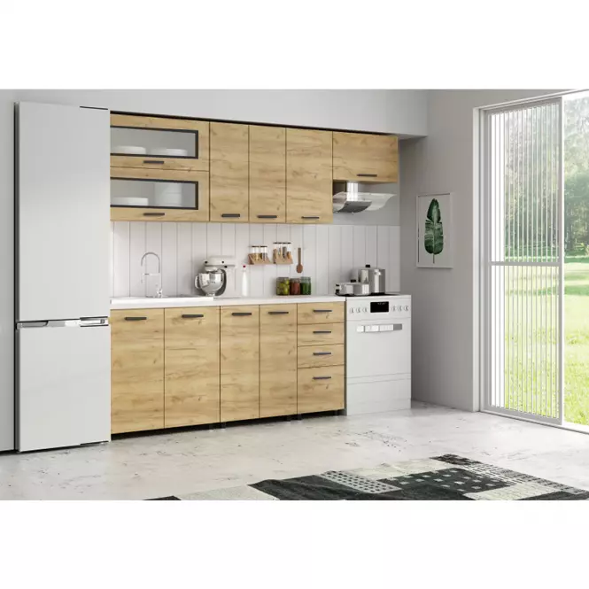Konyhaszekrény Lucjan 60dk2f2100 artisan/fekete
