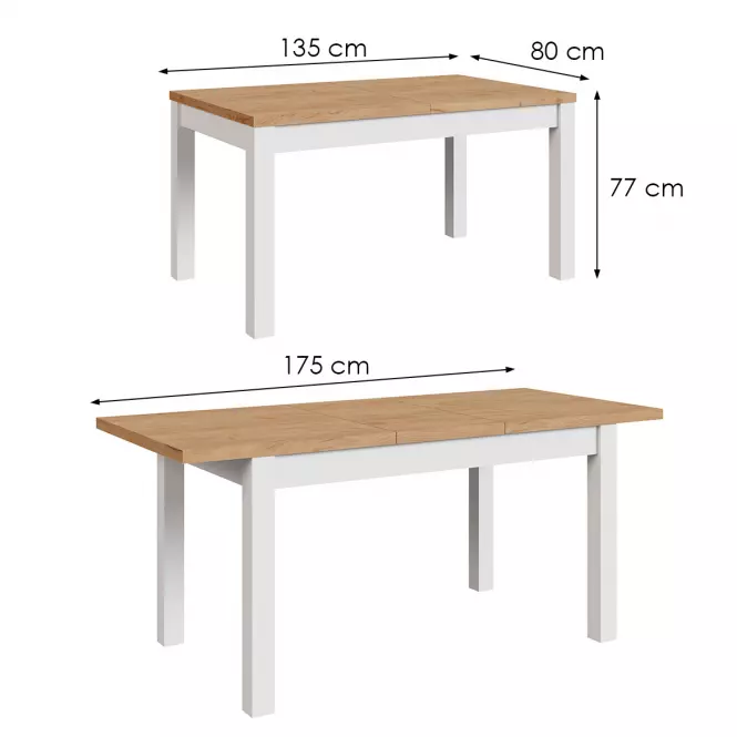 Asztal Mini fehér/craft