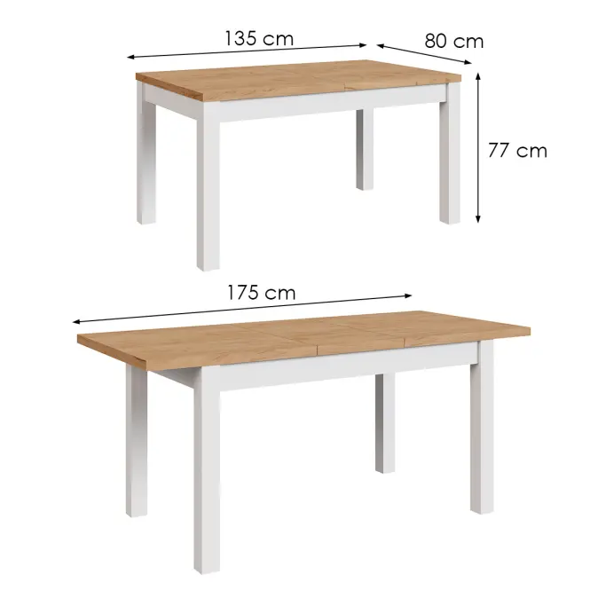 Asztal Mini fehér/craft,3